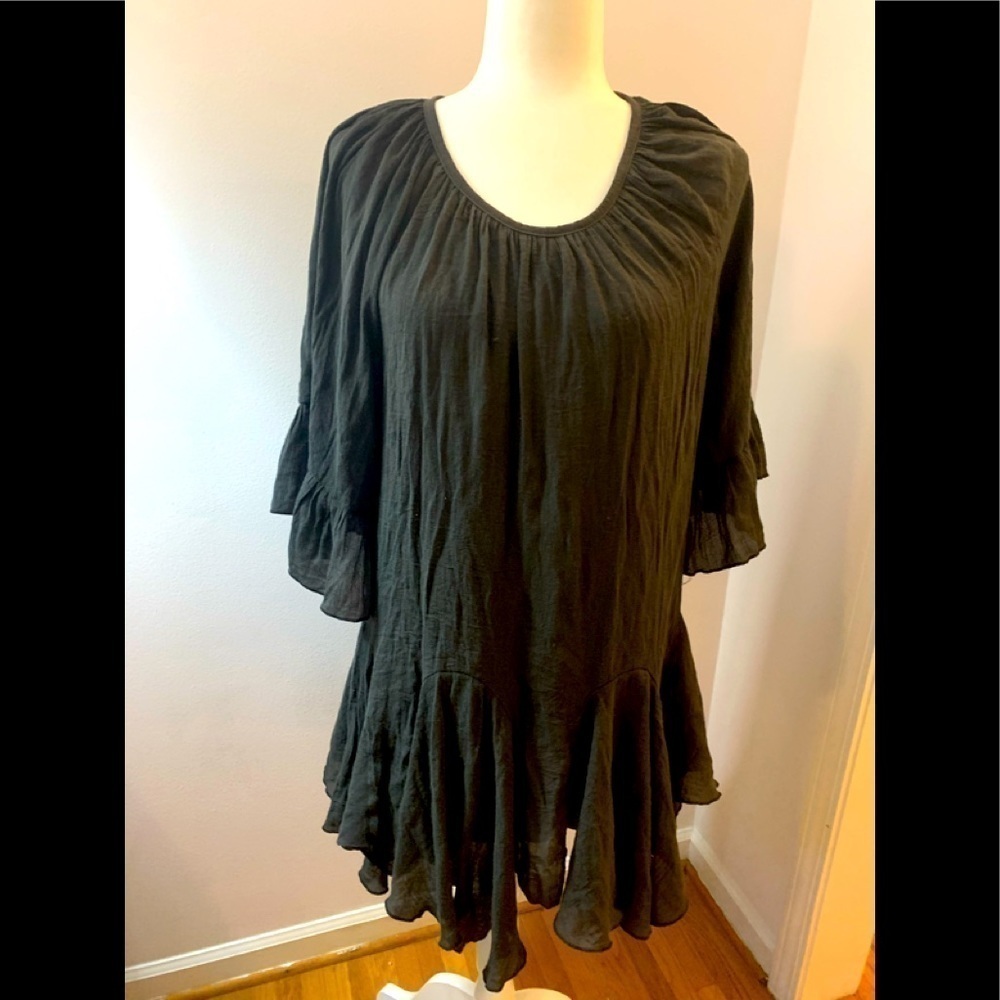 Paisley Vine Bohomiean charcoal dress, size M